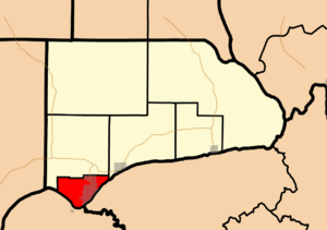 Location in Hardin County