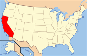 Map of USA CA