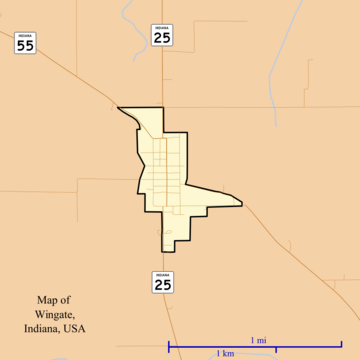 Map of Wingate, Indiana