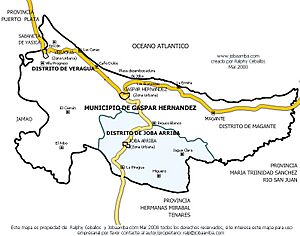 Mapa joba arriba y gaspar hernandez