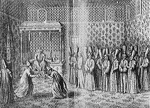 Marquis de Bonnac being received by Sultan Ahmed III