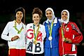 Medalists at the Women's 57 kg Taekwando