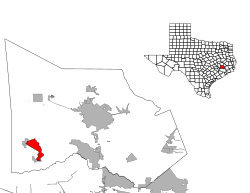 Location of Pinehurst, Texas