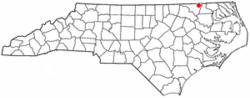 Location of Severn, North Carolina