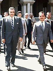 Nasser and Hussein at 1964 Arab Summit