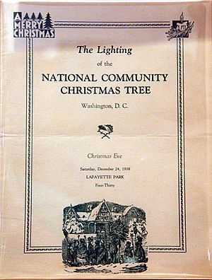 National Community Christmas Tree Lighting Ceremony Program 1938