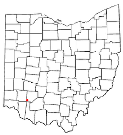 Location of Blanchester, Ohio