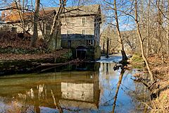 Obediah Latourette Grist and Saw Mill, Long Valley, NJ - river view