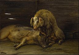Paulus Potter - Two Pigs in a Sty - Google Art Project