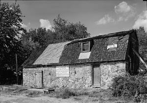 Photograph of Caleb Pusey House prior to restoration