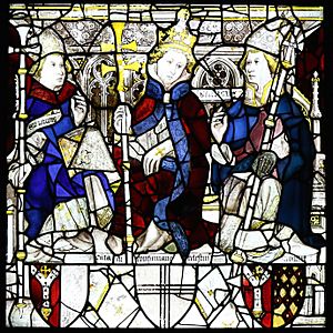 Pope Celestine, St William and an unidentified Prelate, East Window, York Minster