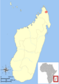 Propithecus tattersalli range map