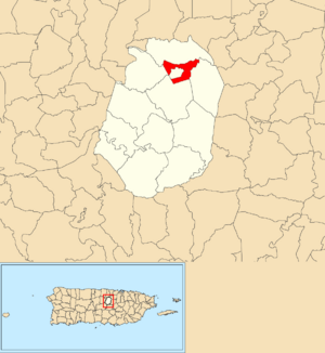 Location of Pueblo within the municipality of Corozal shown in red