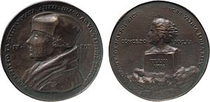 Quinten Metsys (Massijs), bronze medal of 105 mm, commissioned in 1519 by Desiderius Erasmus