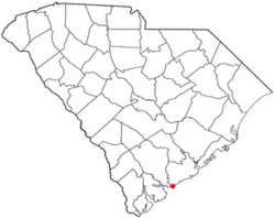 Location of Edisto Beach, South Carolina