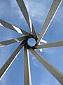 Sculpture of tipi at Valley Springs rest area on I-90 SD