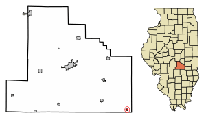 Location of Sigel in Shelby County, Illinois.