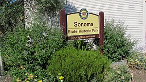 Sonoma State Historic Park sign