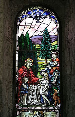 Stained glass window at Stobo Kirk