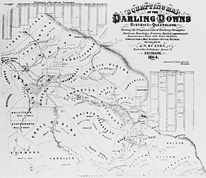 StateLibQld 2 180739 Squatting map of the Darling Downs district, 1864