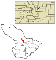 Location of Silverthorne in Summit County, Colorado.