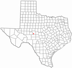 Location of Christoval, Texas