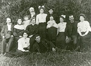 The Brown family celebrating Christmas, Browns Bay, North Shore (1905)
