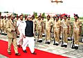 The Vice President, Shri Bhairon Singh Shekhawat inspecting guard of honour given on his arrival at Biju Patnaik Airport, Bhubaneswar, Orissa on October 13, 2006