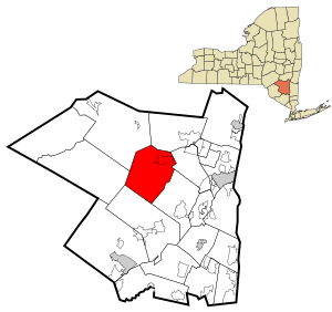 Location in Ulster County and the state of New York.