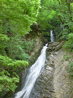 A waterfall in Gabala district of Azerbaijan