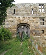 Whorlton Castle gatehouse east entrance