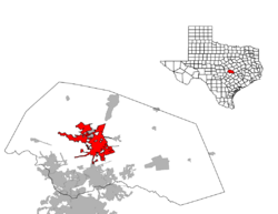 Location of Georgetown, Texas