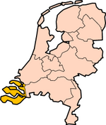 Map: Province of Zeelandin the Netherlands