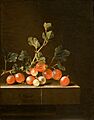 'Gooseberries on a Table' by Adriaen Coorte, 1701, Cleveland Museum of Art