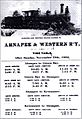 1892 Ahnapee and Western Time Table