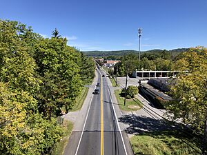 2022-09-24 13 33 13 View north along Pennsylvania State Route 29 (Chestnut Street) from the overpass for Interstate 476 (Pennsylvania Turnpike Northeast Extension) in Emmaus, Lehigh County, Pennsylvania