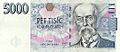 5000CZK obverse