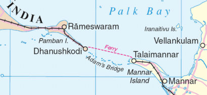 Adams bridge map