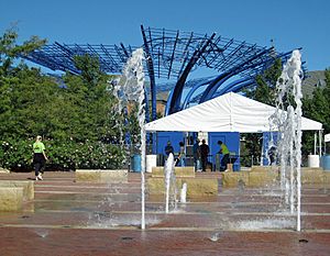 Addison Circle fountains