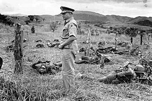 Alfredo Santos with troops