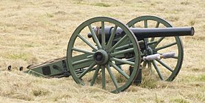American Civil War era 10 lb parrott rifle used in the battle of Corydon reenactment