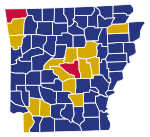 Arkansas Republican Presidential Caucuses Election Results by County, 2016