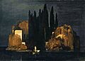 Arnold Böcklin - Die Toteninsel I (Basel, Kunstmuseum)
