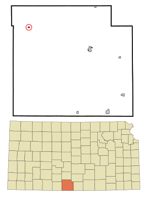 Location within Barber County and Kansas