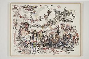 Brad Kahlhamer Billy Jack Jr., 2006, graphite, ink, gouache, and watercolor on paper, 62 x 82 inches