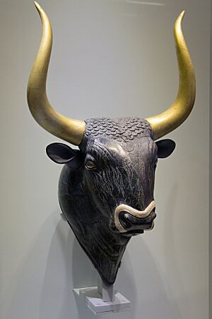 Bullls-head rhyton, stone, Knossos, 1600-1450 BC, AMH, 145160