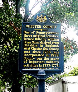 Chester County sign