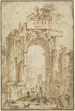 Circle of Giovanni Paolo Panini, Arch of Titus, NGA 130863