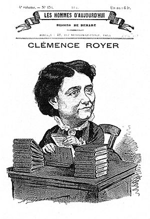 Clemence Royer caricature 1881