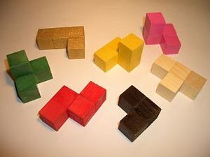 Colored-Soma-cube-pieces